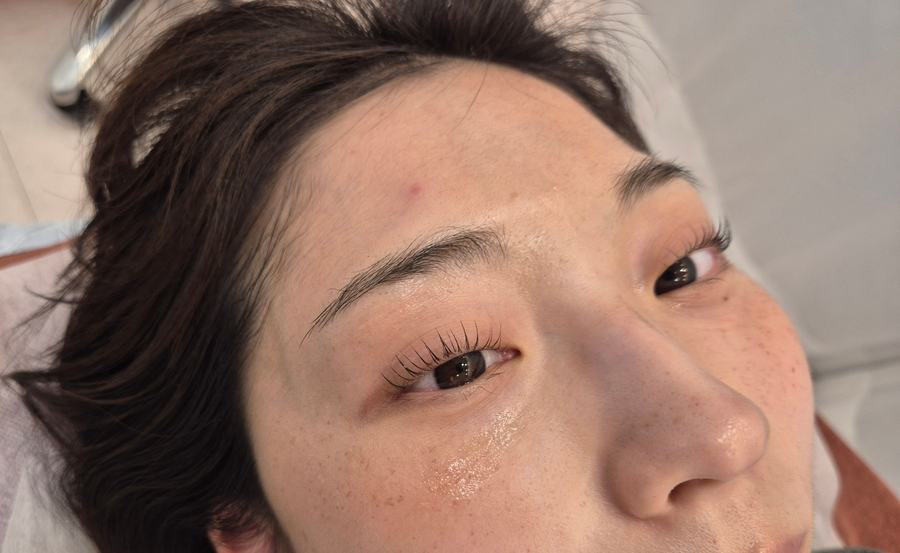 속눈썹펌 실제 시술 사진